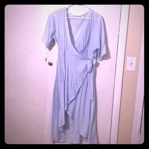NWOT denim beach wrap dress